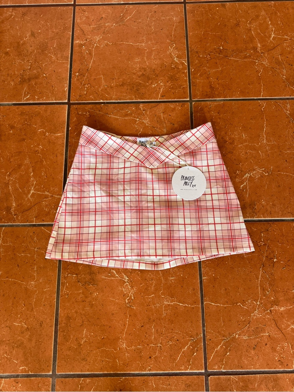 Princess Polly Pink Plaid Mini Skirt Women’s US 2 AU 6 Preppy Y2K NWT